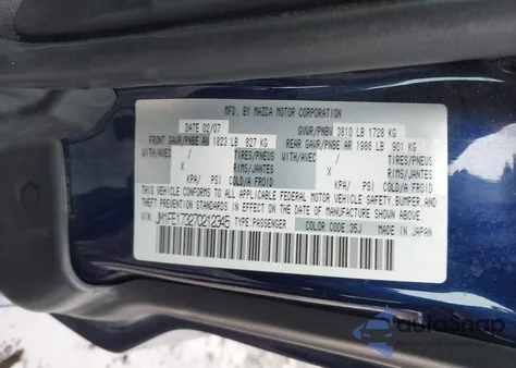 2007 Mazda Rx-8 Grand Touring from USA, damaged, VIN JM1FE173270212345